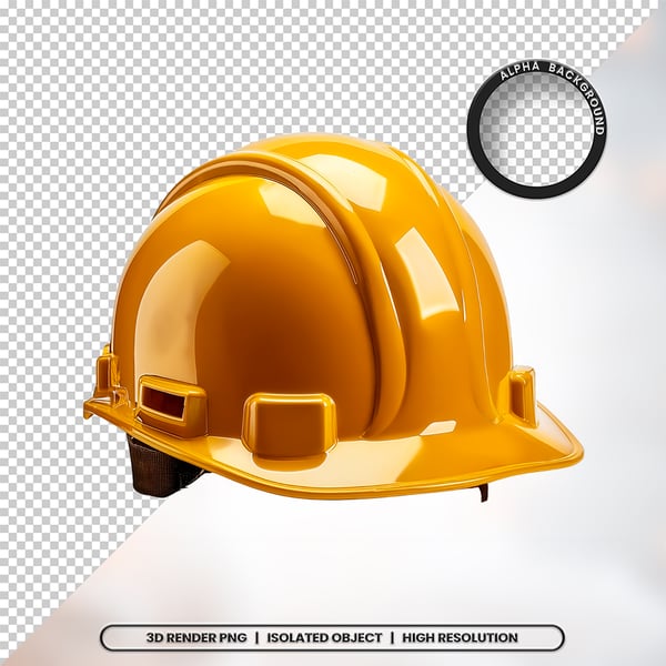 3D RENDER CAPACETE DE SEGURANÇA ELEMENTO ÍCONE PSD PNG