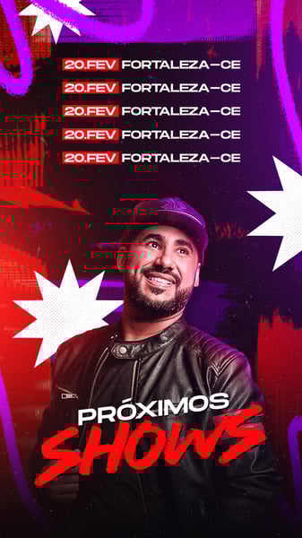 FLYER AGENDA PARA ARTISTAS PSD EDITÁVEL STORIES