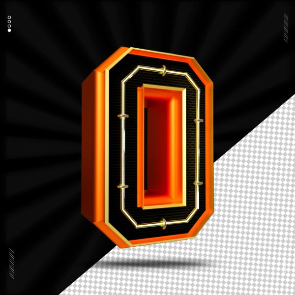 NÚMERO 3D NEON PARA COMPOSIÇÃO