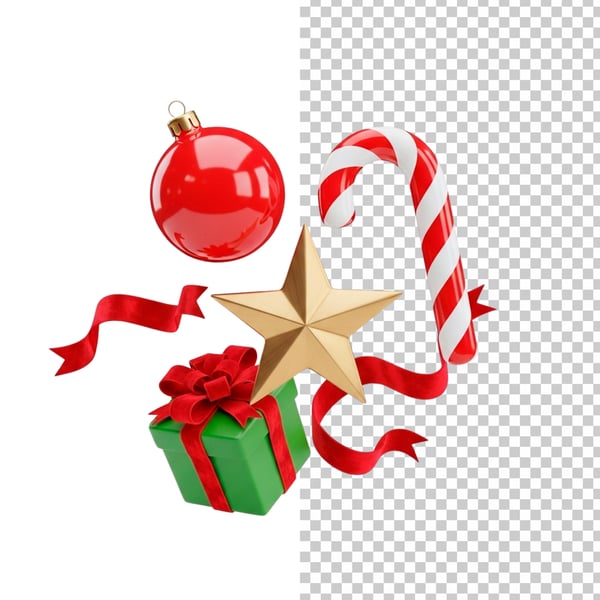 DECORAÇÕES DE NATAL EM PNG TRANSPARENTE