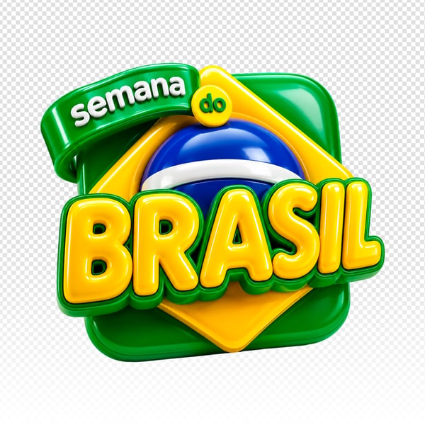 SELO 3D BRASIL COPA DO MUNDO