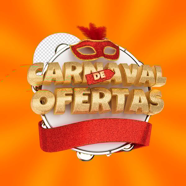 SELO 3D CARNAVAL DE OFERTAS PNG