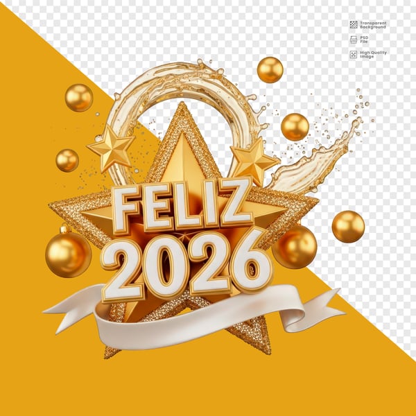 SELO 3D FELIZ 2026