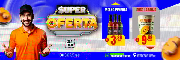 BANNER SUPER OFERTA SUPERMERCADO REDES SOCIAIS