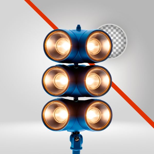 REFLETOR 3D-IA, ELEMENTO PNG, LUZES PARA FLYERS DE EVENTO, AZUL , LANTERNA LED PNG, SPOT, FUNDO FUNK, LUZ DE PALCO