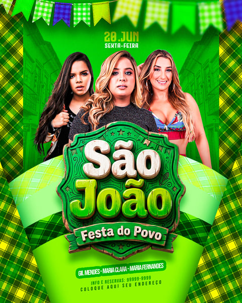 FLYER PARA EVENTOS DE SÃO JOÃO 03 FEED