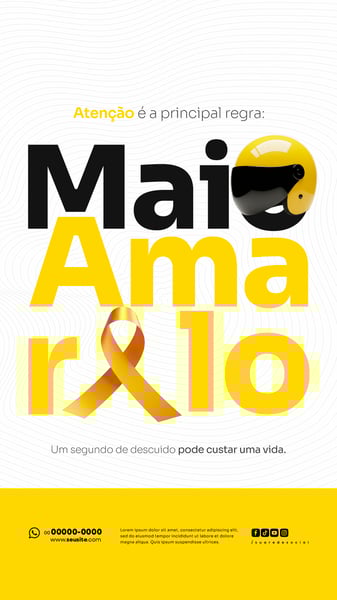 MAIO AMARELO CAMPANHA DE CONSCIENTIZAÇÃO SOBRE SEGURANÇA NO TRÂNSITO E VALORIZAÇÃO DA VIDA SOCIAL MEDIA STORY