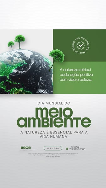 05 DE JUNHO - DIA MUNDIAL DO MEIO AMBIENTE SOCIAL MEDIA PSD EDITÁVEL