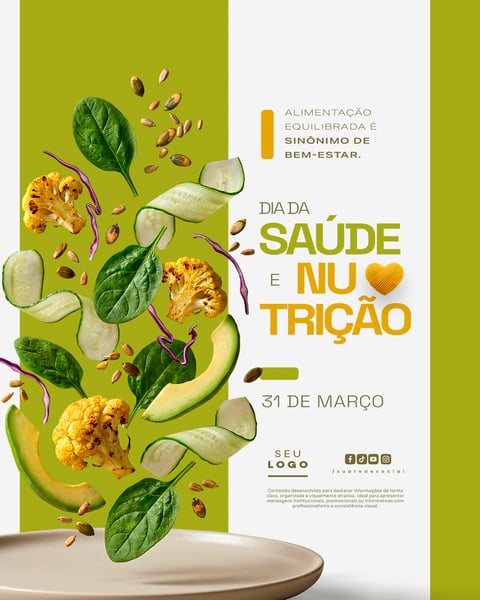 DIA DA SAÚDE E NUTRIÇÃO 31 DE MARÇO SOCIAL MEDIA PSD EDITÁVEL 3