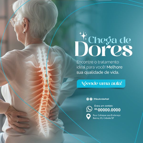 PILATES CHEGA DE DORES SOCIAL MEDIA PSD EDITÁVEL