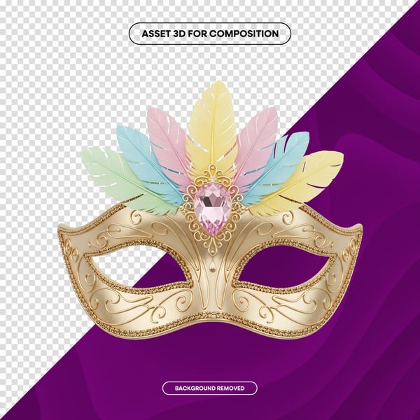 MÁSCARA DE CARNAVAL FESTA BRASIL PNG COMPOSIÇÃO 65 EDITADO
