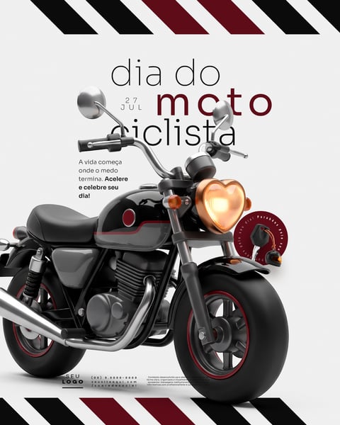 DIA DO MOTOCICLISTA 27 DE JULHO SOCIAL MEDIA PSD EDITÁVEL 4