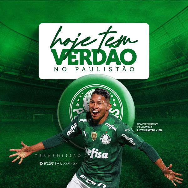 SOCIAL MEDIA - PAULISTÃO 2024 - HOJE TEM VERDÃO