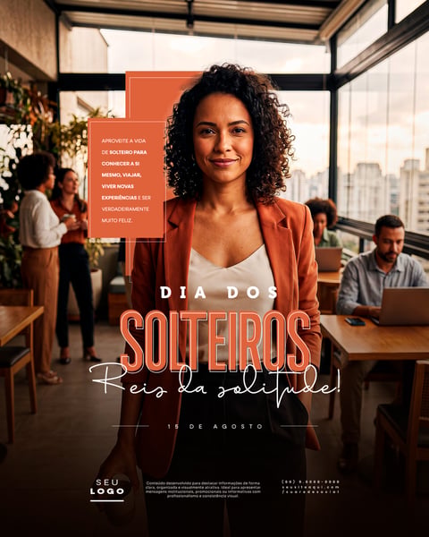 DIA DOS SOLTEIROS 15 DE AGOSTO SOCIAL MEDIA PSD EDITÁVEL