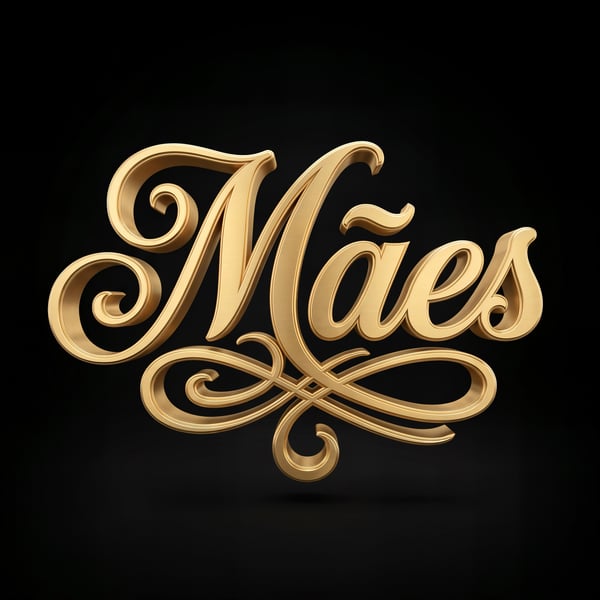 SELO 3D DIA DAS MÃES TIPOGRAFIA DOURADO 02