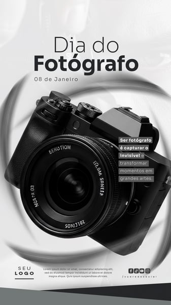 DIA DO FOTÓGRAFO 8 DE JANEIRO STORY SOCIAL MEDIA PSD EDITÁVEL 2