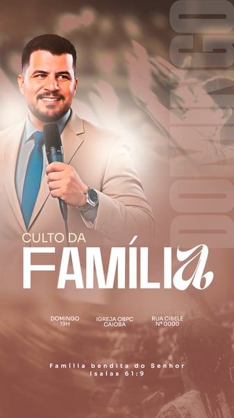 FLYER GOSPEL CULTO DA FAMÍLIA PSD STORY 5