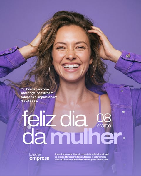 Dia Internacional da Mulher 08 de Março Social Media PSD Editável