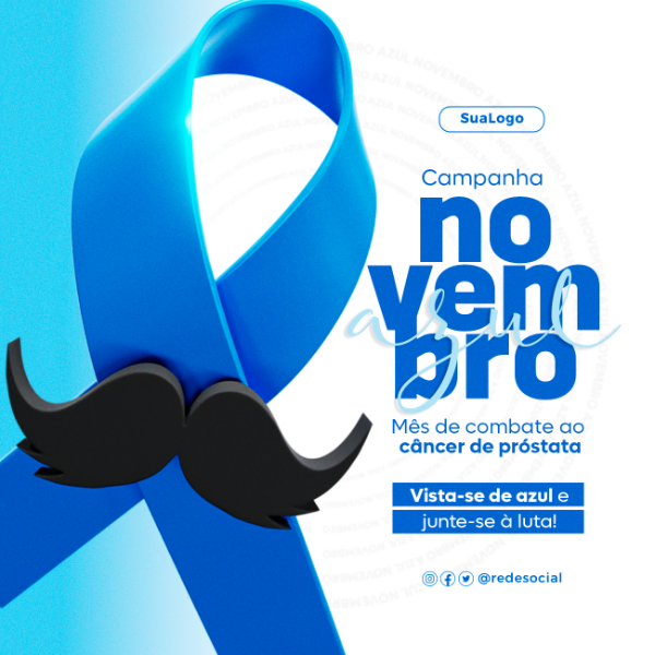 NOVEMBRO AZUL SOCIAL MEDIA PSD EDITÁVEL FEED