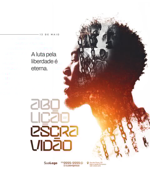 SOCIAL MEDIA DIA DA ABOLIÇÃO DA ESCRAVATURA 13 DE MAIO