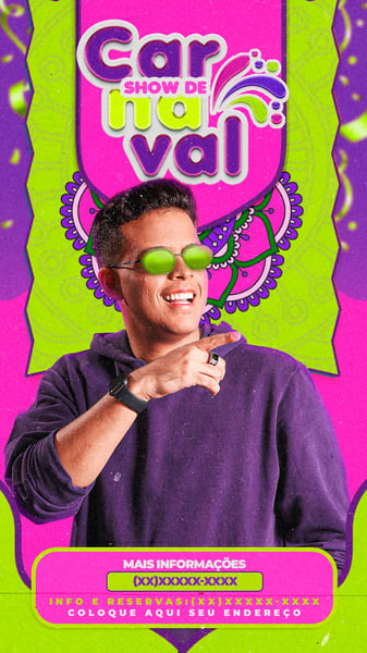 FLYER EVENTO SHOW DE CARNAVAL STORIES