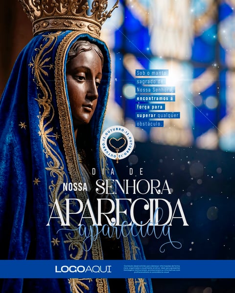 NOSSA SENHORA APARECIDA 12 DE OUTUBRO SOCIAL MEDIA FLYER PSD EDITÁVEL