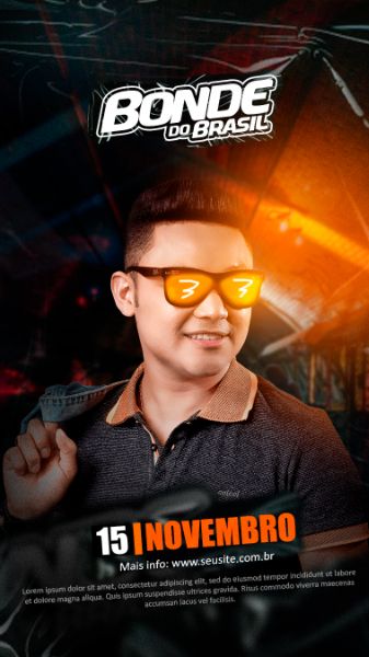 FLYER DE SHOW BONDE DO BRASIL STORY