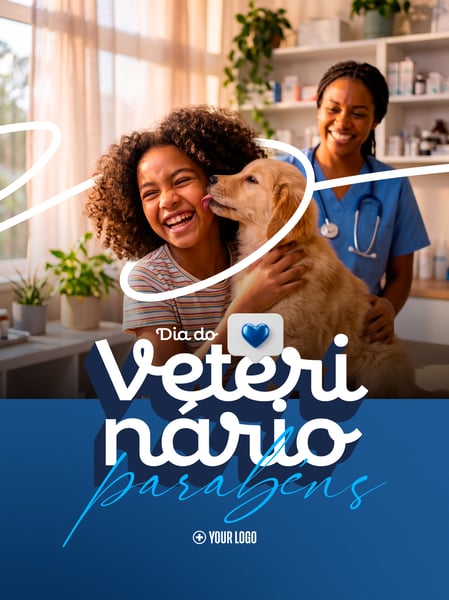 CELEBRAÇÃO DIA DO VETERINÁRIO SOCIAL MEDIA FLYER PSD EDITÁVEL