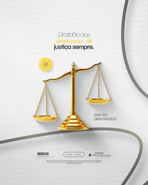 11 de Agosto Dia do Advogado Flyer Social Media PSD Editável 11