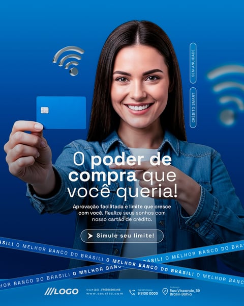 BANCO DIGITAL CARTÃO DE CRÉDITO E MAQUINETA ABRA SUA CONTA SOCIAL MEDIA PSD EDITÁVEL 5