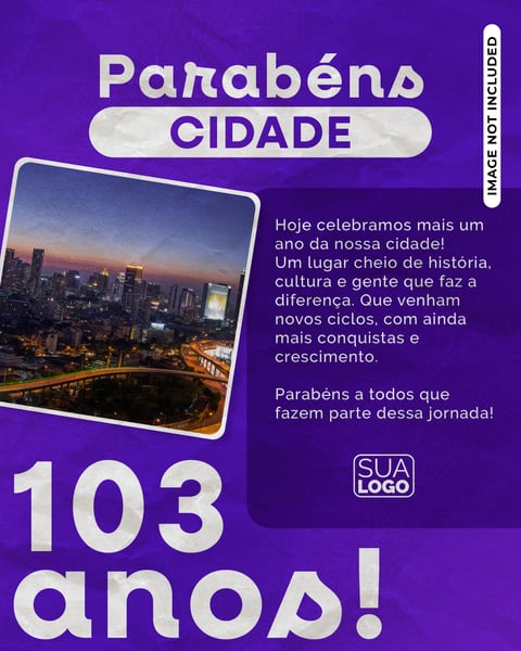 POST REDE SOCIAL CARD ANIVERSARIO DA CIDADE