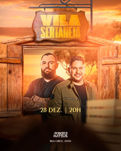 FLYER EVENTO SHOW VILA SERTANEJA JORGE E MATEUS PSD FEED 10