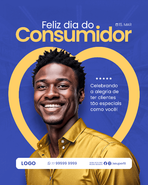15 DE MARÇO - DIA DO CONSUMIDOR SOCIAL MEDIA AZUL