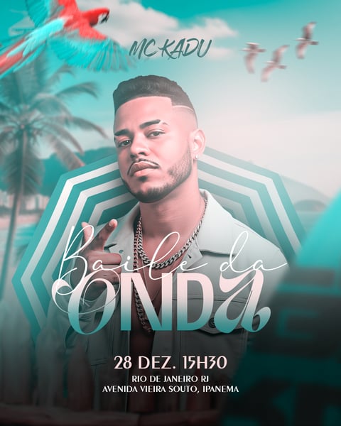 FLYER EVENTO SHOW BAILE DA ONDA PSD FEED 11