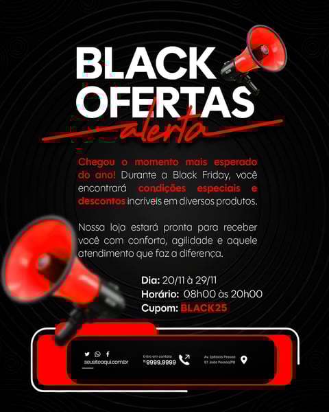 BLACK FRIDAY AVISO COMUNICADO ANÚNCIO SOCIAL MEDIA PSD EDITÁVEL 21