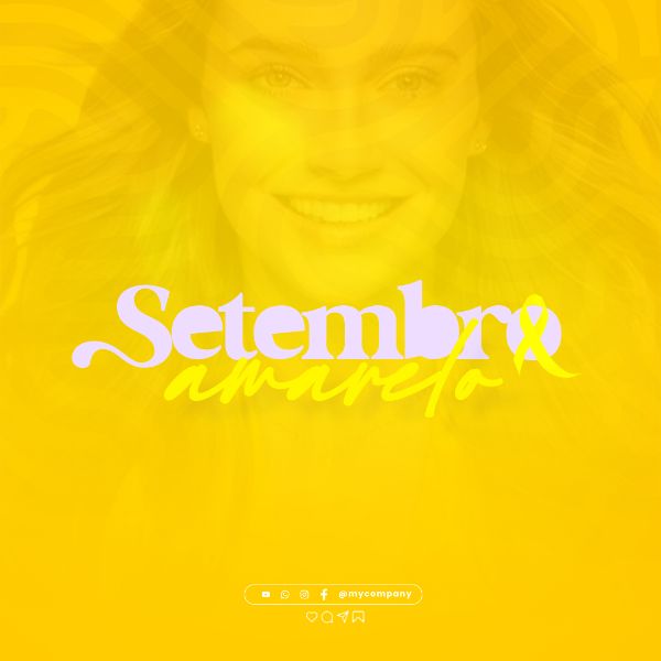 SETEMBRO AMARELO – MÊS DE PREVENÇÃO AO SUICÍDIO SOCIAL MEDIA FLYER PSD EDITÁVEL