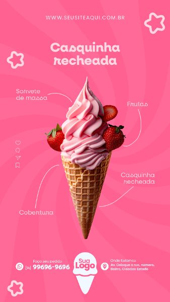 STORY - SORVETERIA - SORVETE | SOCIAL MEDIA | PSD EDITÁVEL