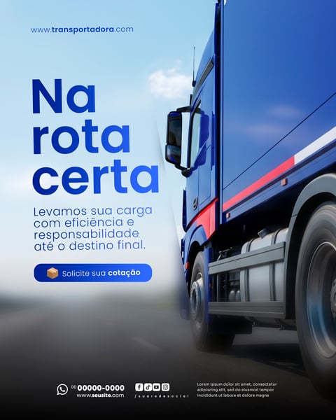 TRANSPORTADORA SOCIAL MEDIA PSD EDITÁVEL 9