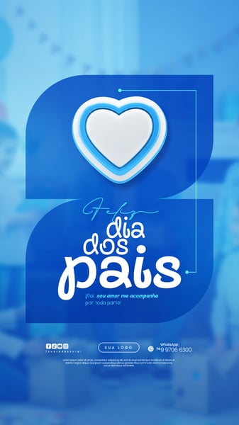 DIA DOS PAIS AGOSTO PAI - FLYER SOCIAL MEDIA PSD EDITÁVEL 10