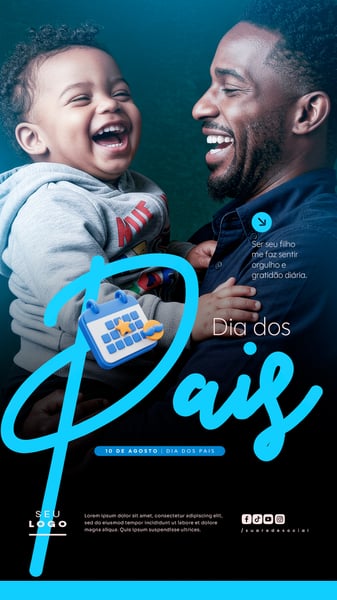DIA DOS PAIS AGOSTO SOCIAL MEDIA POST EDITÁVEL STORY 4