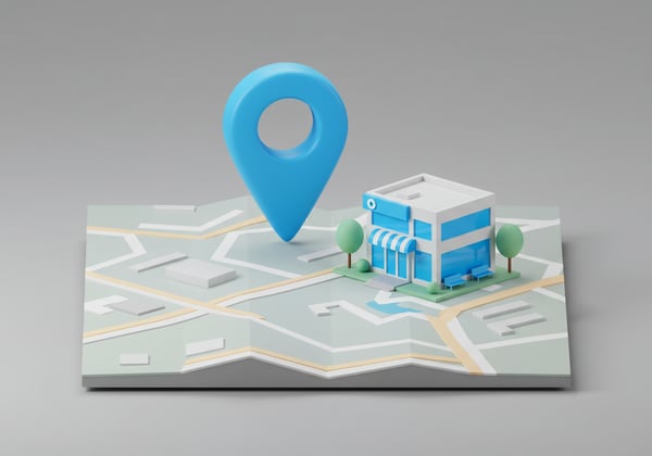 PINO DE LOCALIZAÇÃO 3D EM CIMA DE UM MAPA 3