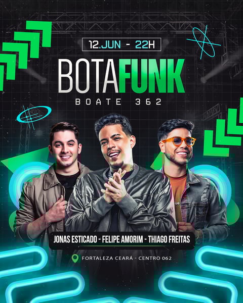 FLYER EVENTO - BOTA FUNK - FESTA - BAILE - FEED