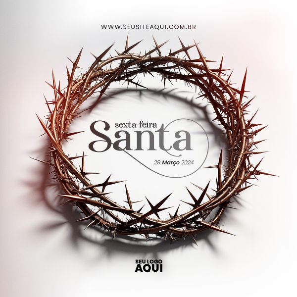 SEXTA FEIRA-SANTA | SEMANA SANTA | PSD EDITÁVEL