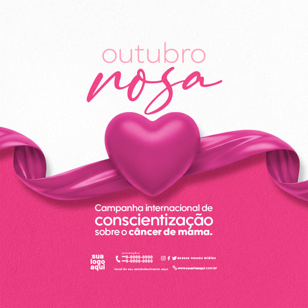 CAMPANHA INTERNACIONAL DA CONSCIENTIZAÇÃO SOBRE CÂNCER DE MAMA OUTUBRO ROSA FEED 2