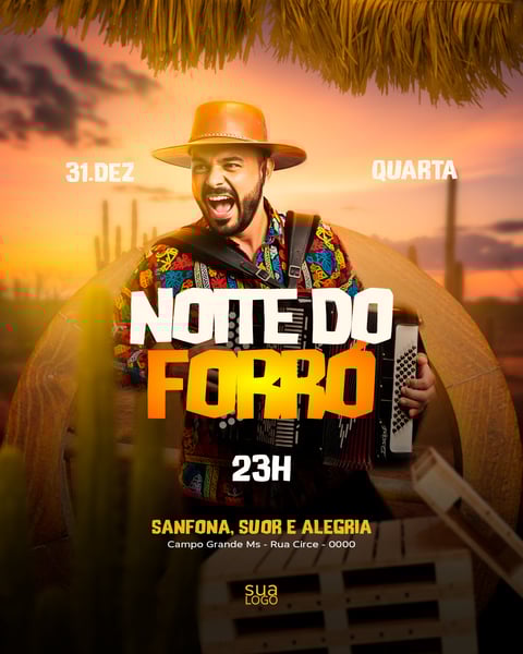 FLYER EVENTO SHOW NOITE DO FORRÓ - PSD FEED