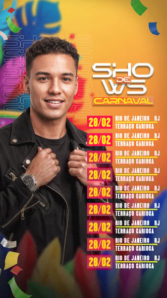 FLYER SHOWS DE CARNAVAL STORY PSD EDITÁVEL