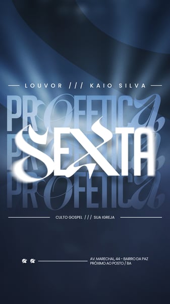 FLYER GOSPEL CULTO DOMINGO DE LOUVOR E ADORAÇÃO IGREJA SOCIAL MEDIA PSD EDITÁVEL