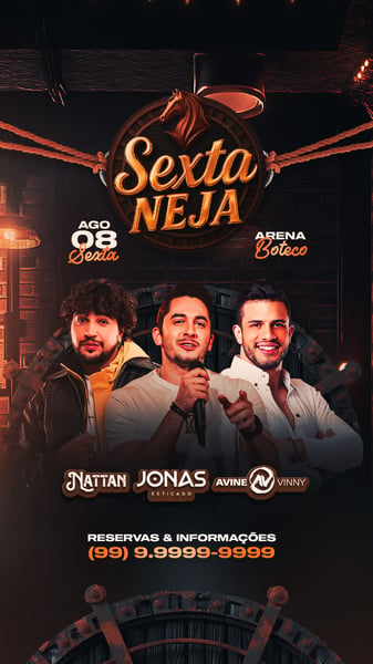 FLYER EVENTO SEXTA NEJA PSD EDITÁVEL