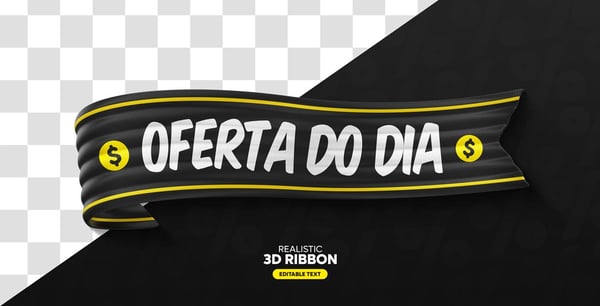 ELEMENTO 3D SUPERMERCADO OFERTA DO DIA PNG