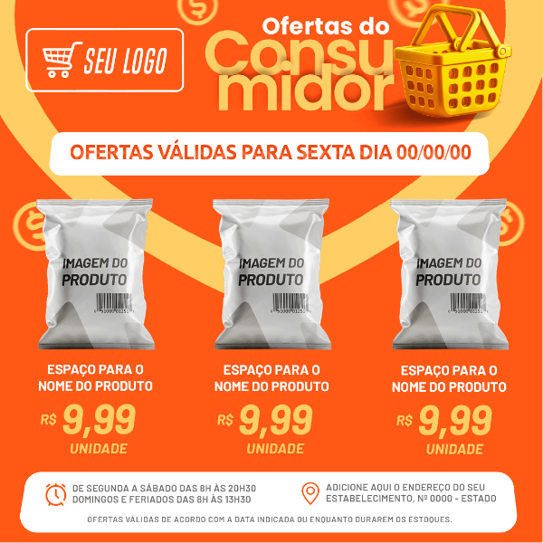 FOLHETO DE OFERTAS DIA DO CONSUMIDOR 3 PRODUTOS